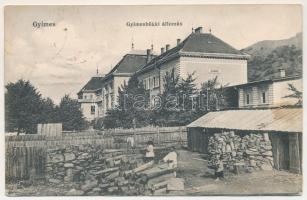 1915 Gyimesbükk, Gyimes, Tyimes, Ghimes-Faget, Ghimes; vasútállomás. Adler Alfréd (Brassó) / railway station (EB)