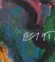 Csepeli Németh Miklós (1934-2012): Női akt. Olaj, papír, jelezve jobbra lent. 24x15,5 cm. Üvegezett ...