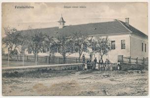 Felsősófalva, Ocna de Sus, Obersalzdorf (Hargita); Állami elemi iskola. Ruczeszdorfer felvétele / elementary school (fl)