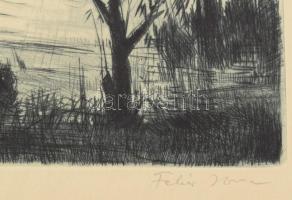 Fehér Ilona (1913-1983): Balaton. Rézkarc, papír, jelzett, 25x29 cm