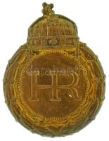 1930 k. "HR (Hadirokkant)" bronz gomblyuk jelvény (28x22mm) T:AU Hungary cca 1930. "HR (Invalid)" bronze button badge 28x22mm) C:AU