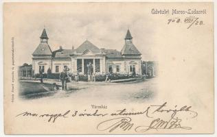 1908 Marosludas, Ludosul de Mures, Ludus; Városháza. Glück József kiadása / town hall (r)