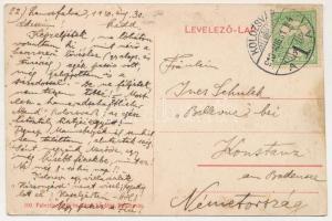 1910 Kolozsvár, Cluj; Rákóczi út, Erzsébet villa. Fabritius Erik és Társa kiadása / street and villa...