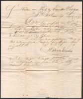 1837 Bécsből Esztergomba küldött, német nyelvű levél, nemes Paczolay Antal (Anton von Paczolay) részére címezve, M. Stern &amp; Sohn aláírással