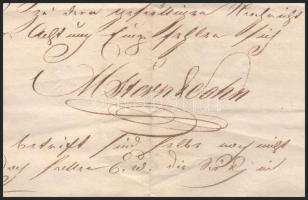 1837 Bécsből Esztergomba küldött, német nyelvű levél, nemes Paczolay Antal (Anton von Paczolay) rész...