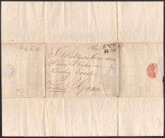 1837 Bécsből Esztergomba küldött, német nyelvű levél, nemes Paczolay Antal (Anton von Paczolay) rész...