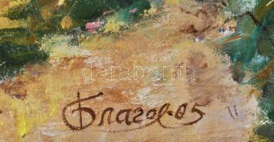 Olvashatatlan jelzéssel, feltehetően orosz festő: Hölgy napernyővel. Olaj, vászon. Dekoratív fakeret...