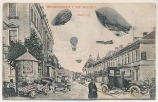 Máramarossziget, Sighetu Marmatiei; Erdélyi út - a jövőben montázs. Kaufman Ábrahám és fiai kiadása / in the future montage (r)