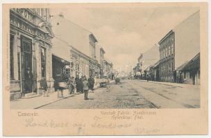 1900 Temesvár, Timisoara; Gyárváros, Fő utca, üzletek. Lichtdr. u. Verlag Louis Koch / Fabrik, Hauptgasse / Fabric, main street, shops (fl)