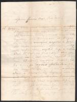 1846 Bécs, Lipthay Mihály (1794-?) által öccsének, kisfaludi Lipthay András (1796-1871) főesperesnek, a pesti Központi Papnevelő Intézet kormányzójának írt levél, gyapjú eladás ügyében, két beírt oldal, címeres viaszpecséttel