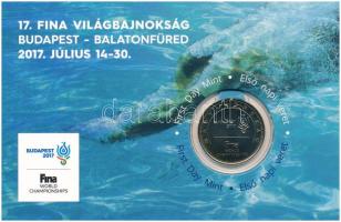 2017. 50Ft Cu-Ni "17. FINA Vizes Világbajnokság" első napi veret sorszámozott emléklapon, sorszám a külső oldalon "03611" T:UNC