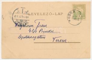 1903 Rudna (Torontál), Schloss Rudna / Báró Nikolics kastély / castle (kis szakadás / small tear)