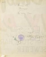 1936 Nemes György (1905-1938:) Az Arany Páva, rendező: Carl Jenning, szereplők: Emil Jannings, Hilde...