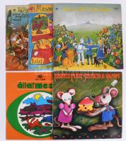 5 darab bakelit mesékkel, Oz, a nagy varázsló, Állatmesék, Minden egér szereti a sajtot, Mesemondó gyerekek, Kótyonfitty király almája.