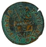 1707KB Rézpoltúra "II. Rákóczi Ferenc" (2,52g) T:VF kitörés, patina Hungary 1707KB Poltura "Francis II Rákóczi" Kremnitz (2,52g) C:VF crack, patina Huszár: 1549., Unger II.: 1139.a