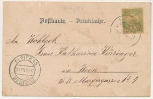 1905 Gajar, Geiring, Gayring, Gajary; Fő utca, templom, Julius Bauer vendéglője. Phot. V. Schubert (...