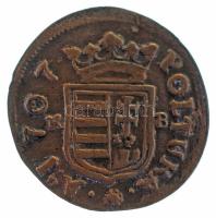 1707KB Rézpoltúra "II. Rákóczi Ferenc" (2,47g) T:XF,VF
Hungary 1707KB Poltura "Franc...