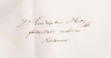 1868 Berger Mór bécsi egyetemi osvosdoktori, sebészi oklevele, rektori, dékáni, professzori és jegyz...