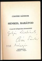 Csoóri Sándor: Senkid, barátod. A szerző válogatása életművéből. A szerző, Csoóri Sándor (1930-2016)...