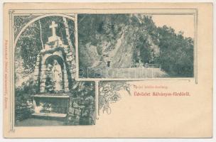 Bálványosfürdő, Bálványosfüred, Baile Bálványos (Torja, Turia); Torjai büdös-barlang, Szűz Mária szo...