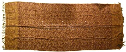 Bordó-arany színű stóla, 78x200 cm