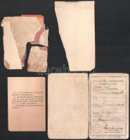 Vegyes katonai irat tétel, 2 db:
cca 1918 Fényképes személyi igazolvány, őrvezető részére, 1919-es ...