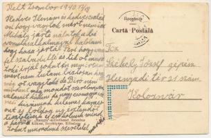 1940 Székelyzsombor, Zsombor, Jimbor; templom és iskola. Hangya kiadása / biserica, scoala / church ...