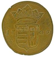 1706. X Poltura Cu "II. Rákóczi Ferenc" "PRO LIBERTATE" (7,48g)T:AU,XF ph.
Hung...