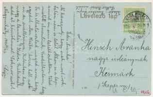 1916 Nagymihály, Michalovce; Nagymihályi Takarékpénztár, Ipar és Kereskedelmi Bank, Handler Miksa üz...