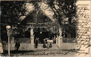1910 Kovácspatak, Kovacov; Vendéglő, étterem. Wallfisch S. kiadása / restaurant (szakadás / tear)