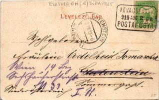 1910 Kovácspatak, Kovacov; Vendéglő, étterem. Wallfisch S. kiadása / restaurant (szakadás / tear)