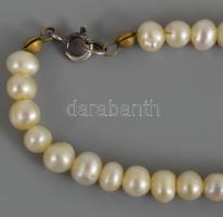 Tenyésztett gyöngy nyaklánc és karkötő h: 41 cm