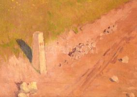 Pólya Tibor (1886-1937): Utazások a sárga postakocsin (cím nélkül). Olaj, vászon, jelzett, javított....