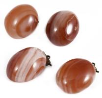 2 pár retro karneol klipsz