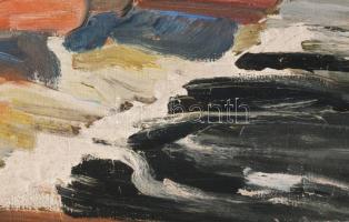 L Vadász jelzéssel: Vitorlások és horgászok. Olaj, vászon, 53x60 cm, dekoratív fakeretben