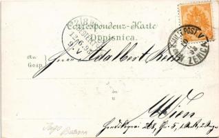 1898 Sarajevo, Partie Alifakovac, Ali Pascha Moschee, Begova Dzama-Inneres, Betender Hodza, Rathaus,...