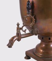 Réz szamovár. Lomov Gyár, Tula, 19. sz. utolsó harmada, jelzett, kis sérüléssel, horpadással, m: 56 ...