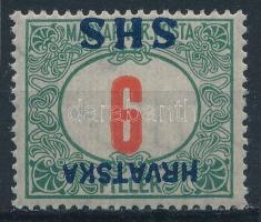 SHS 1918 Portó 6f fordított felülnyomattal Signed: Bodor Certificate: Zrinjscak