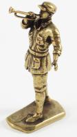 Trombitás katona bronz szobra, m: 5,5 cm
