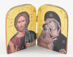 Kéttáblás asztali szentkép, nyitva 14x21 cm