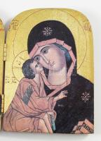 Kéttáblás asztali szentkép, nyitva 14x21 cm