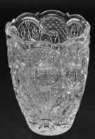 Kristály váza, hibátlan, m: 15 cm