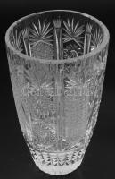 Kristály váza, hibátlan, m: 19,5 cm
