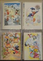 Kb. 130 db MODERN Disney képeslap gyűjtemény lefűzhető mappában (1950-1975) / Cca. 130 modern Disney...