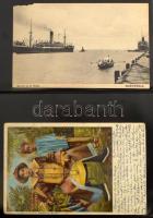 Holland Kelet-India - Kb. 92 db RÉGI képeslap gyűjtemény albumban / Dutch East Indies - Cca. 92 pre-1945 postcards collection in an album