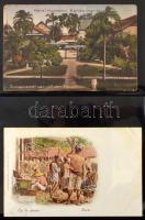 Holland Kelet-India - Kb. 92 db RÉGI képeslap gyűjtemény albumban / Dutch East Indies - Cca. 92 pre-...