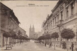 Miskolc Szemere utca és a Mindszenti katolikus templom