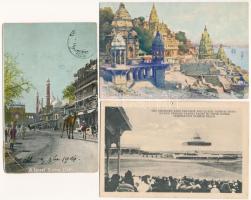 INDIA - 25 db RÉGI város képeslap, vegyes minőségben / INDIA - 25 pre-1945 town postcards in mixed q...