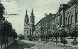 Miskolc Szemere utca és a Mindszenti katolikus templom