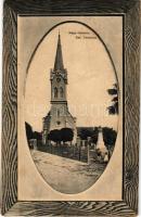 1912 Nagyharsány, Református templom, Kossuth Lajos mellszobra. Spitzer kiadása (r)